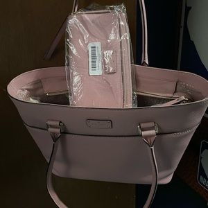 Kate Spade tote bag plus matching wallet. Both new with tag. Blush pink in color